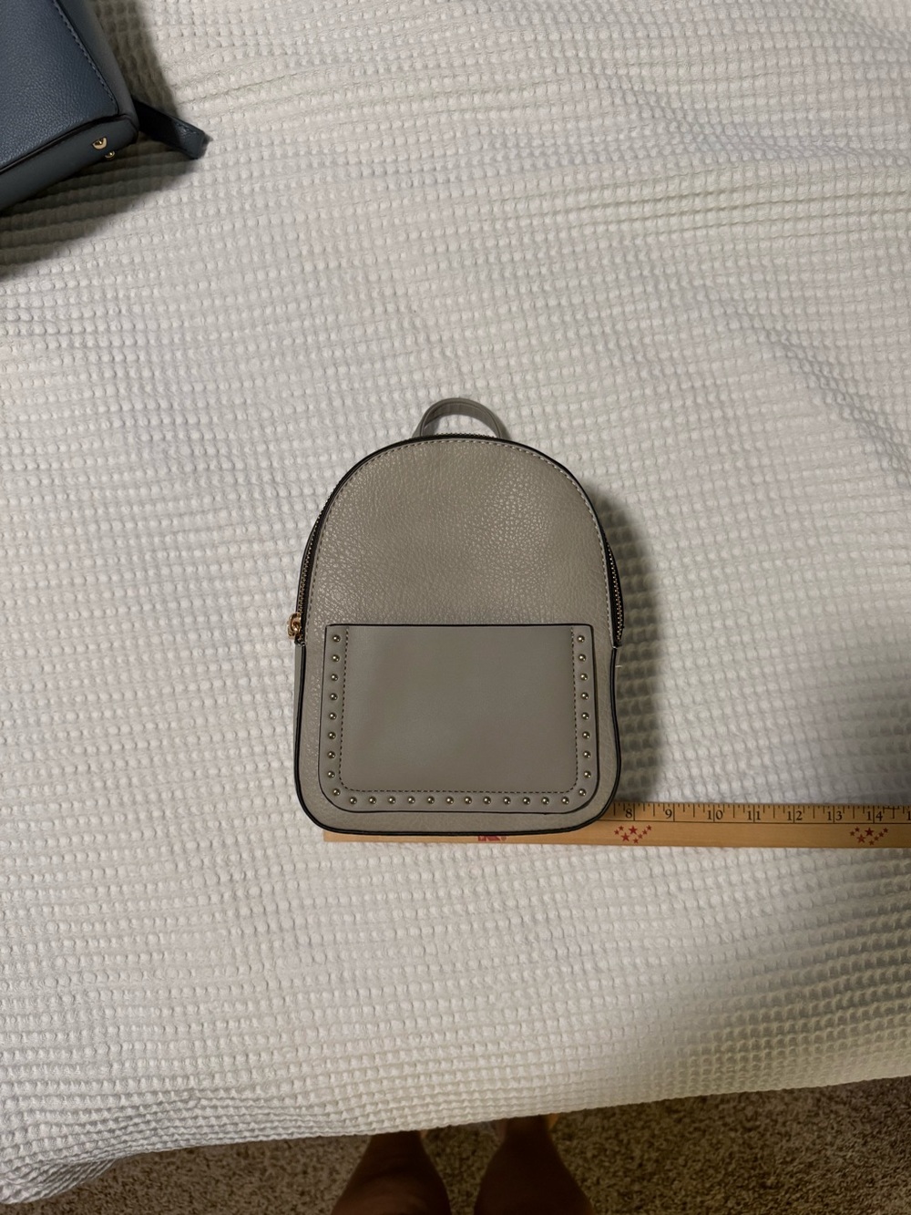 Compact Pewter-Gray Women's Mini Backpack - Neutral Fashion Backpack